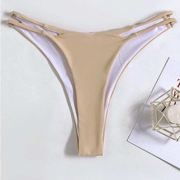 New Solid Backless Halter High Waist Bikini - Picture 5 of 6